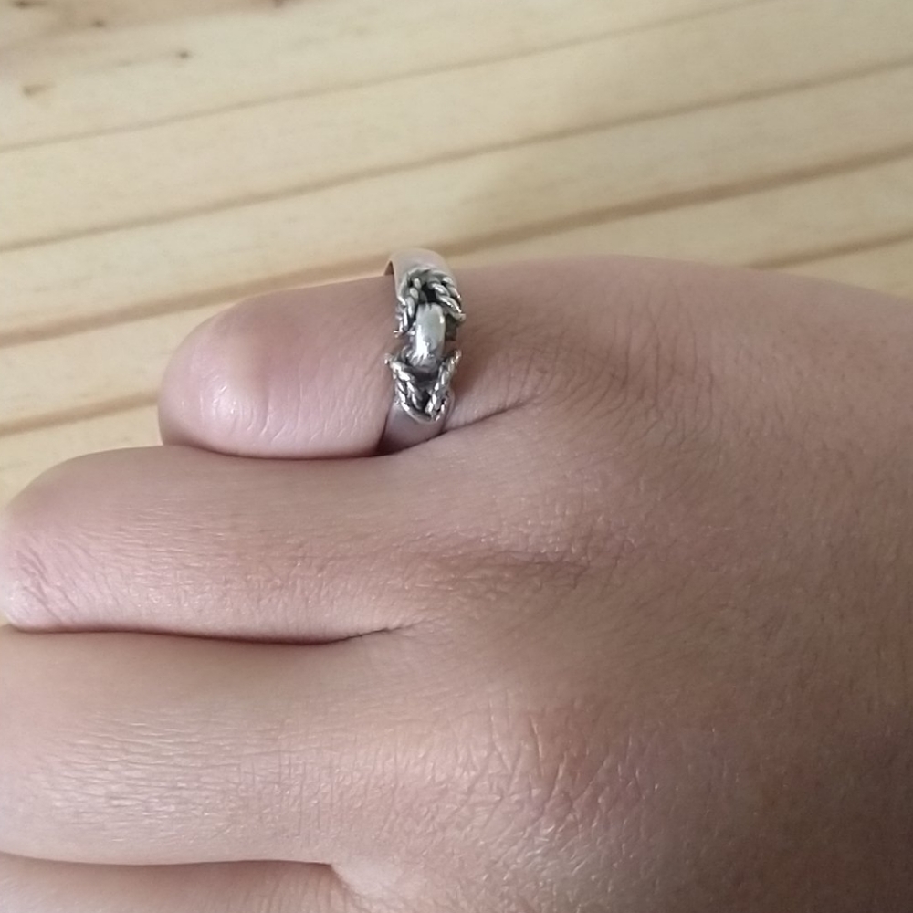 Solid Sterling Silver Antique Ring - image 3